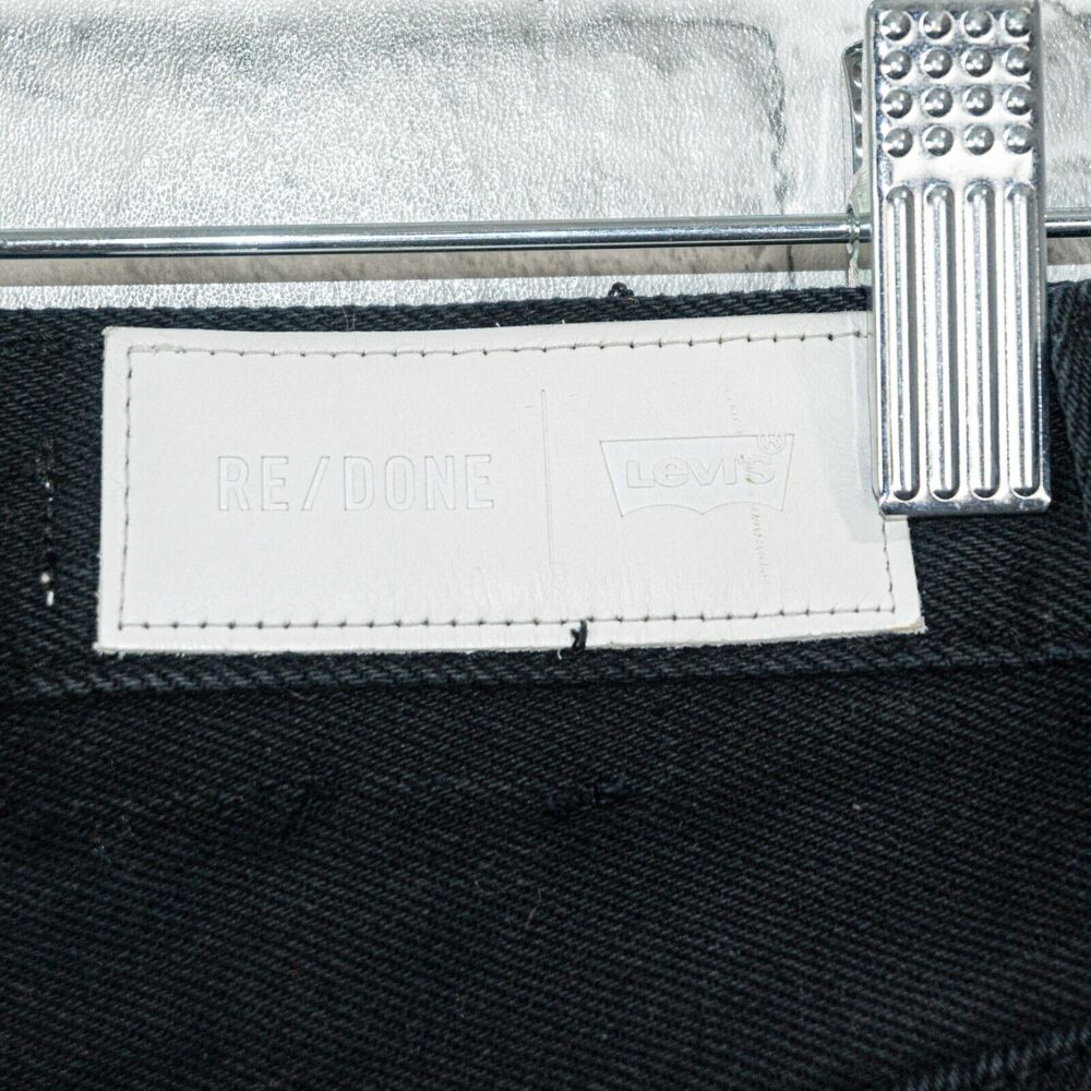 RE/DONE x Levi's size 24 2-Tone Black White Denim Jeans Vintage stained - Picture 9 of 10